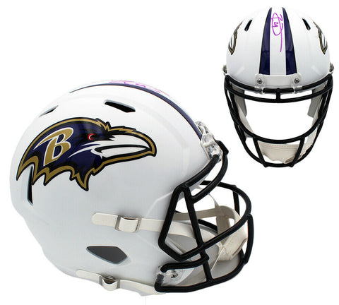 Earl Thomas Signed Baltimore Ravens Speed Full Size White Matte NFL Helmet