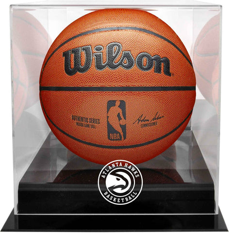Atlanta Hawks Blackbase Logo Basketball Display Case