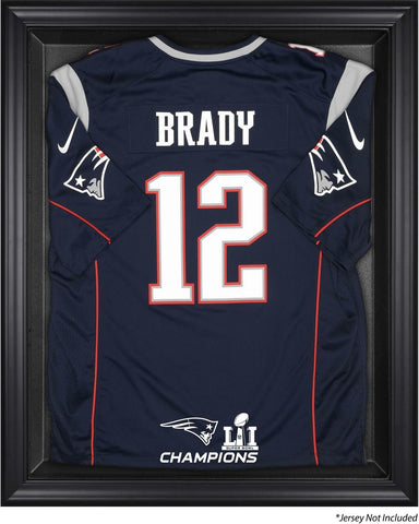 New England Patriots Super Bowl LI Champions Black Framed Jersey Logo Case