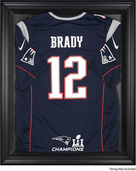 New England Patriots Super Bowl LI Champions Black Framed Jersey Logo Case
