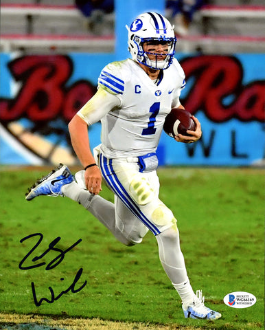 ZACH WILSON AUTOGRAPHED SIGNED 8X10 PHOTO BYU COUGARS BECKETT BAS STOCK #191143
