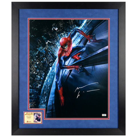 Andrew Garfield Autographed Amazing Spider-Man City Scape 16x20 Framed Photo