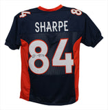 Shannon Sharpe Autographed/Signed Pro Style Blue XL Jersey BAS 31532