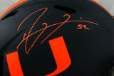 Ray Lewis Signed Miami Hurricanes F/S Eclipse Helmet - Beckett W Auth *Orange