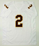 Deion Sanders Autographed White College Style Jersey - Beckett W Auth *2