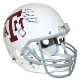 Johnny Manziel Signed Texas A&M Aggies White Replica Helmet 6 Insc BAS 26768