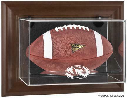 Missouri Tigers Brown Framed Wall-Mountable Football Display Case - Fanatics