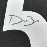FRAMED Autographed/Signed DEVIN BUSH 33x42 Pittsburgh Black Jersey JSA COA Auto