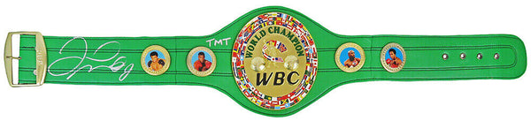 Floyd Mayweather Jr. Signed Green World Champion F/S Boxing Belt w/TMT -(SS COA)