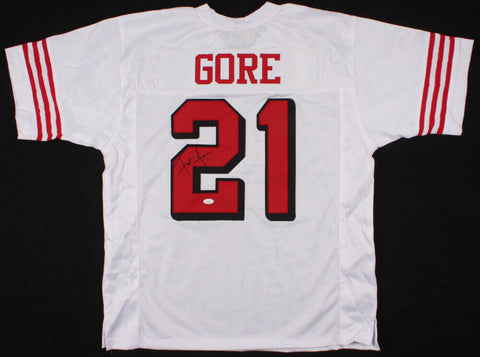 Frank Gore Signed 49ers White Jersey (JSA COA) 5xPro Bowl (2006, 2009,2011-2013)