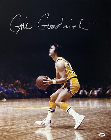 Gail Goodrich Signed 16x20 Los Angeles Lakers Photo PSA/DNA Hologram