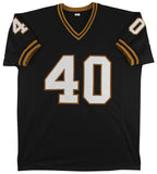 Purdue Mike Alstott Authentic Signed Black Pro Style Jersey BAS Witnessed