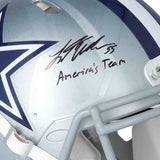 Leighton Vander Esch Dallas Cowboys Signed Authentic Helmet & Americas Team Insc