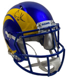 COOPER KUPP Autographed Rams Champs Logo Authentic Speed Helmet FANATICS