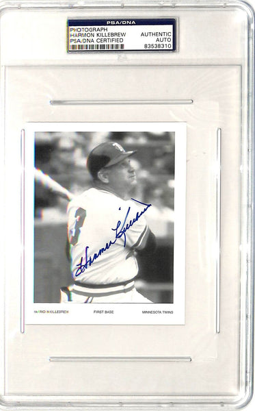 Twins Harmon Killebrew Authentic Signed 4x5 Photo Autographed PSA/DNA Slabbed