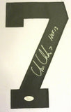 Chris Chelios Signed Blackhawks 35x43 Custom Framed White Jersey (JSA COA)