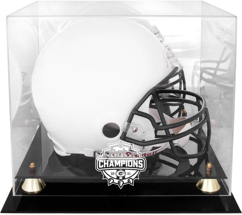 Georgia Bulldogs 2021 CFP Champs Golden Classic Helmet Display Case