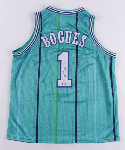 Muggsy Bogues Signed Hornets Jersey (PSA COA) Charlotte's 1987 1st Round Pick