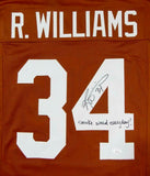 Ricky Williams Autographed Orange College Style Jersey w/SWED- JSA W Auth *Black