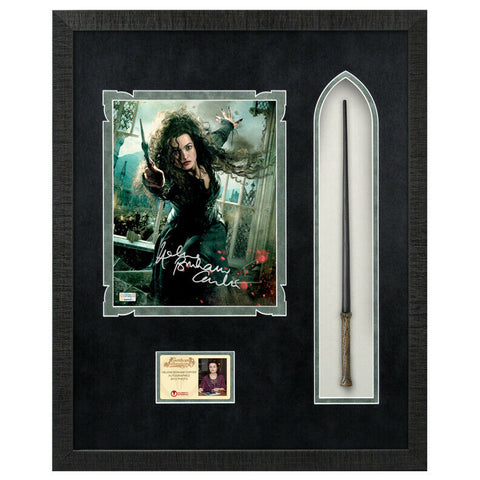 Helena Bonham Carter Autographed Harry Potter Bellatrix 8x10 Wand Framed Display