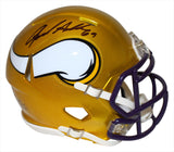 Jared Allen Autographed Minnesota Vikings Flash Mini Helmet Beckett 36271