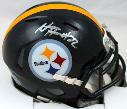 Najee Harris Autographed Pittsburgh Steelers Speed Mini Helmet-Fanatics *Silver