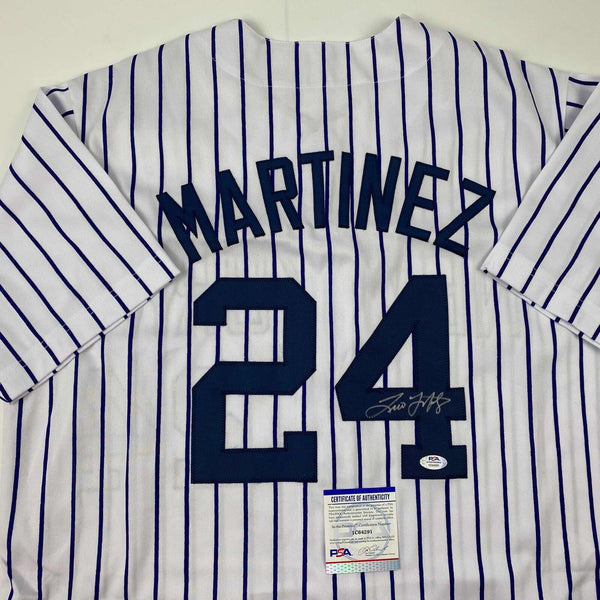 Autographed/Signed Tino Martinez New York Pinstripe Baseball Jersey PS –  Super Sports Center