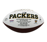 Jerry Kramer Signed Green Bay Packers Embroidered NFL Football w- 2 Insc