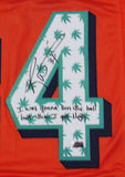 Ricky Williams Signed Miami Custom Orange w/ Leaves NFL Jersey with Inscription