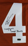 Ricky Williams Signed Texas Custom Orange Jersey with "Longhorns/Longer Blunts"