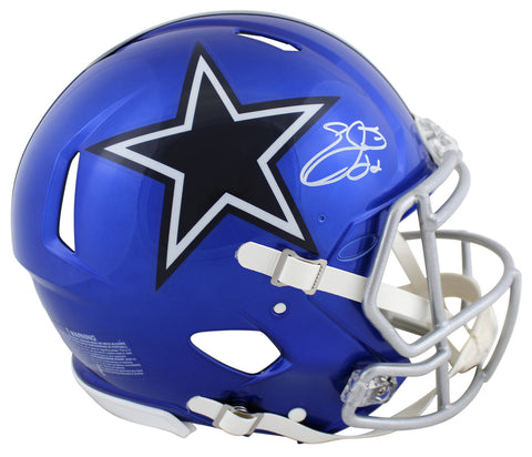 Cowboys Emmitt Smith Signed Flash Full Size Speed Proline Helmet BAS Witnessed