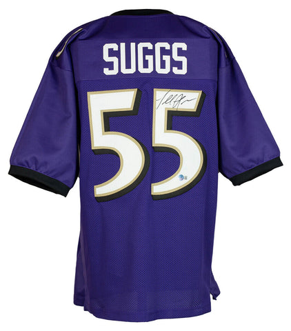 Terrell Suggs Signed Custom Purple Football Jersey BAS