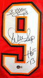 Warren Sapp Autographed Red Pro Style Jersey w/4 Insc- Beckett W Hologram *Black