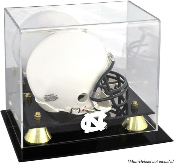 North Carolina Tar Heels Golden Classic Present Logo Mini Helmet Display Case