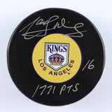 Marcel Dionne Signed Los Angeles Kings Logo Hockey Puck Inscribed 1771 PTS/ COJO