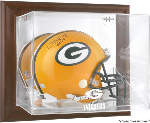 Packers Brown Framed Wall-Mountable Logo Helmet Case - Fanatics