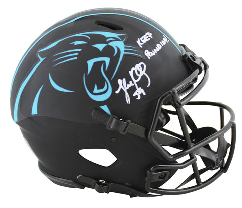Panthers Luke Kuechly "KP" Signed Eclipse Full Size Speed Proline Helmet BAS Wit