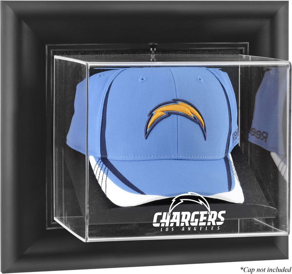 Chargers Black Framed Wall-Mountable Cap Logo Display Case - Fanatics