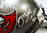 Mike Alstott/ Brad Johnson Signed Tampa Bay Bucs 97-13 TB Mini Helmet- BA W Holo