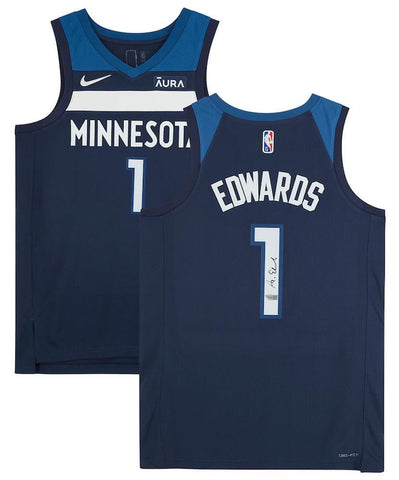 ANTHONY EDWARDS Autographed Timberwolves Nike Diamond Jersey FANATICS