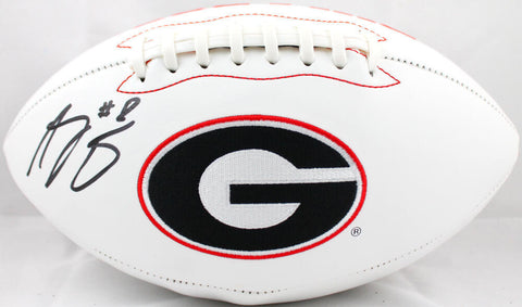 AJ Green Autographed Georgia Bulldogs Logo Football-Beckett W Hologram *Black