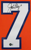 Broncos John Elway Authentic Signed Orange Alternate M&N Jersey BAS Witnessed
