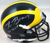 Kwity Paye Autographed Michigan Schutt Mini Helmet w/Go Blue-Beckett W Hologram