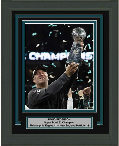 Framed Doug Pederson Philadelphia Eagles Super Bowl 52 Champions 8x10 Photo