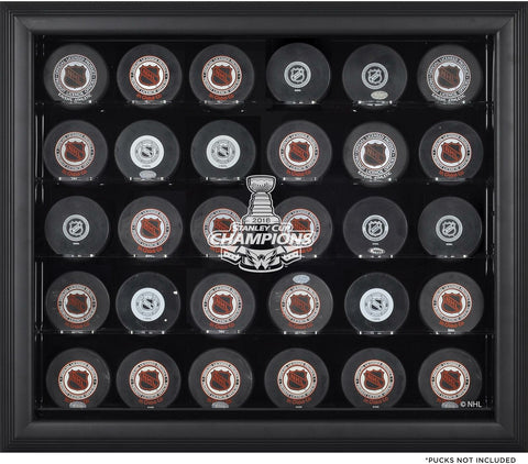 Washington Capitals 2018 Stanley Cup Champs Black Frmd 30-Puck Logo Display Case