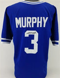 Dale Murphy Signed Atlanta Braves Dk Blue Jersey (JSA COA) 2xNL MVP (1982, 1983)