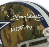 Tony Dorsett Cowboys Signed CAMO Alternate Authentic Helmet & "HOF 94" Insc
