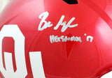 Baker Mayfield Autographed Oklahoma Sooners F/S Speed Helmet- Beckett W *Silver