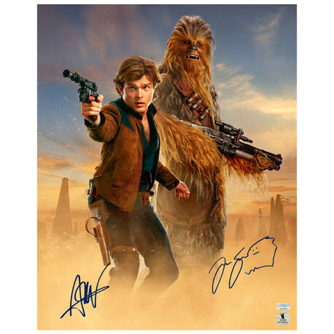 Alden Ehrenreich Joonas Suotamo Autographed Solo A Star Wars Story 16x20 Photo