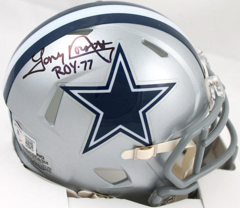 Tony Dorsett Autographed Dallas Cowboys Speed Mini Helmet w/ROY-Beckett W Holo